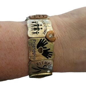 Multi Charm Inspirational Stretch Bracelet